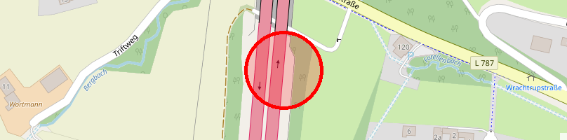 Standort des Blitzers auf Karte