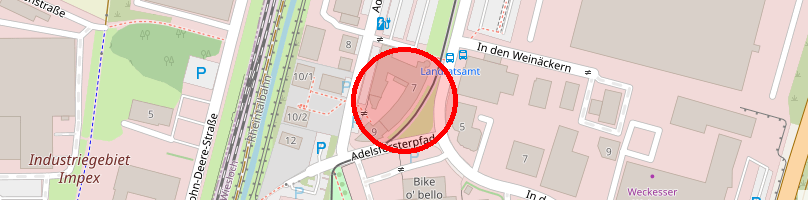 Bußgeldstelle Kartenansicht